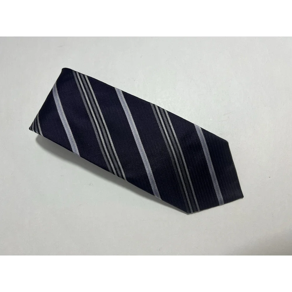 Giorgio Armani Men's Purple Striped Necktie 100% Silk Made In Italy 59.5